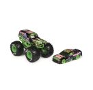Monster Jam, Truck und Rennauto in einem Set, Maßstab 1:64