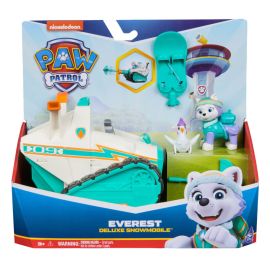 PAW Patrol – Schneemobil mit Everest-Figur, Snowboard und Henrietta-Figur (Deluxe Fahrzeug)