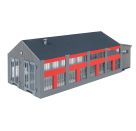 H0 E-Lokschuppen, 2-ständig