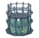H0 Gasometer mit Rohrleitungen