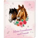 Freundebu.m.Blüten-P.: Pferde
