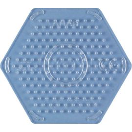 Hama® Bügelperlen Stiftplatte, 6eck, klein, transparent.