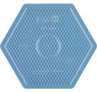 Hama® Bügelperlen Stiftplatte 6eck, groß, transparent.