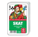 ASS Skat, französisches Bild im Kunststoffetui. Kartenspiel