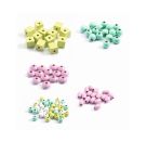 Schmuck basteln: Wooden beads, leaves and flowers