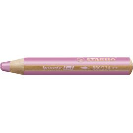 Multi-talented pencil STABILO® woody 3 in 1STABILO woody purpurrosa wasservermalbar