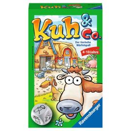 Ravensburger 23160 - Kuh und co, Mitbringspiel für 2-6 Spieler, Kinderspiel ab 4 Jahren, Reisespiel für unterwegs