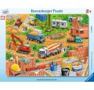 Ravensburger Kinderpuzzle - 06058 Arbeit auf der Baustelle - Rahmenpuzzle für Kinder ab 3 Jahren, mit 12 Teilen