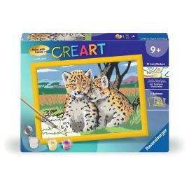 Ravensburger CreArt 28486 - Kleine Leoparden - Malen nach Zahlen für Kinder ab 9 Jahre