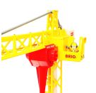 BRIO World 33835 Großer Baukran mit Licht – Zubehör für die BRIO Holzeisenbahn – Empfohlen für Kinder ab 3 Jahren