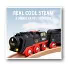 BRIO World 33884 Batterie-Dampflok mit Wassertank - Lokomotive mit echtem kühlen Dampf und Wasserbehälter zum Nachfüll