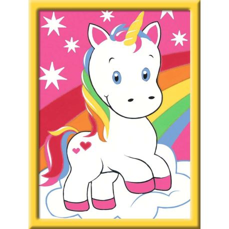 Ravensburger CreArt 29603 - Süßes Einhorn - Malen nach Zahlen Einhorn für Kinder ab 7 Jahre