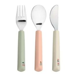 Cutlery with Silicone Handle 3 pcs Happy Fruits
