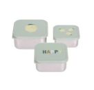 Snackbox Stainless Steel 3 pcs Happy Fruits Lemon