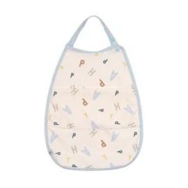 Medium Drop Bib with Pocket Happy Fruits