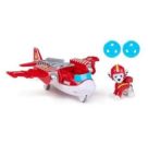 PAW Patrol Air Rescue - Marshalls Feuerwehrflugzeug mit Geschoss-Abwurf und Marshall Spielfigur (Basis Fahrzeug)