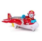 PAW Patrol Air Rescue - Marshalls Feuerwehrflugzeug mit Geschoss-Abwurf und Marshall Spielfigur (Basis Fahrzeug)
