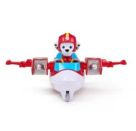PAW Patrol Air Rescue - Marshalls Feuerwehrflugzeug mit Geschoss-Abwurf und Marshall Spielfigur (Basis Fahrzeug)