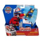 PAW Patrol Fire Rescue - Chases Rettungsfahrzeug mit Geschoss-Abwurf und Chase Hundefigur