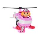 PAW Patrol Fire Rescue - Skyes Rettungshubschrauber mit Skye Hundefigur und Katzenfigur