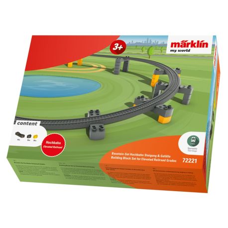 Märklin 72221 H0 Märklin my World - Baustein-Set Hochbahn Steigung/Gefälle