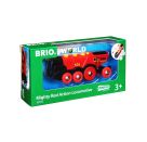 BRIO World 33592 Rote Lola elektrische Lok – Batterie-Lokomotive mit Licht   Sound – Kleinkinderspielzeug empfohlen ab