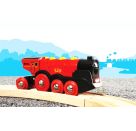 BRIO World 33592 Rote Lola elektrische Lok – Batterie-Lokomotive mit Licht   Sound – Kleinkinderspielzeug empfohlen ab