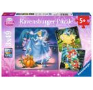 Ravensburger 9339 Puzzle Schneewittchen, Aschenputtel, Arielle 3 X 49 Teile