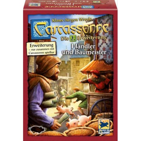Schmidt Spiele Hans im Glück Carcassonne 2. Erweiterung Händler und Baumeister