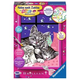 Ravensburger CreArt 27995 - Schlafende Katzen - Malen nach Zahlen Katze für Kinder ab 11 Jahren