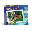 Ravensburger CreArt 29605 - Süßer Tiger - Malen nach Zahlen Tiger für Kinder ab 9 Jahre