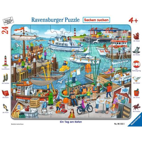 Ravensburger 6152 Puzzle Ein Tag am Hafen 24 Teile