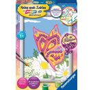 Ravensburger CreArt 28474 - Schmetterling - Malen nach Zahlen Schmetterling für Kinder ab 7 Jahre