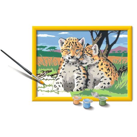Ravensburger CreArt 28486 - Kleine Leoparden - Malen nach Zahlen für Kinder ab 9 Jahre