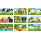 Ravensburger 5072 Puzzle Tierfamilien auf dem Bauernhof 9x2 Teile