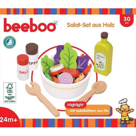 Spielmaus Küche Salat-Set aus Holz, 30 Teile