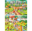 Ravensburger 7813 Puzzle Ein Tag im Zoo 2 X 24 Teile
