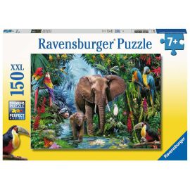 Ravensburger 12901 Puzzle Dschungelelefanten 150 Teile XXL