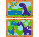 Ravensburger CreArt 28694  - Land der Dinosaurier  - Malen nach Zahlen für Kinder 5-7 Jahre