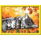 Ravensburger CreArt 28696 - Kätzchen im Herbst - Malen nach Zahlen Katze für Kinder ab 9 Jahre