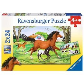 Ravensburger 8882 Puzzle Welt der Pferde 2 X 24 Teile