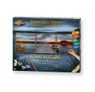 Malen nach Zahlen - Sonnenaufgang am See Triptychon