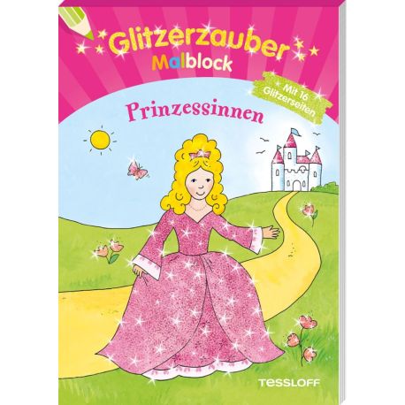 Glitzerzauber-Malblock. Prinzessinnen