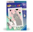 Ravensburger CreArt 28942 - Glückliches Lama - Malen nach Zahlen Lama für Kinder ab 7 Jahre
