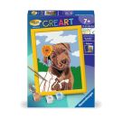 Ravensburger CreArt 28943 - Bester Freund - Malen nach Zahlen Hund für Kinder ab 7 Jahre