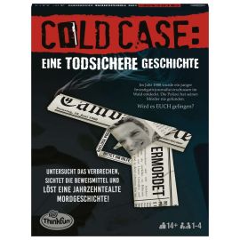 ThinkFun - 76464 - Cold Case: Eine todsichere Geschichte. Der Krimi im eigenen Heim. Wer findet den Mörder? Ein Rätsel