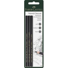 Faber-Castell Kohlestift PITT fettfrei schw