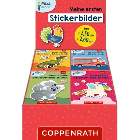 M. 1.Stickerbilder Einh./Dino/Tiere/Fahrz. M-Künstl.,sort.