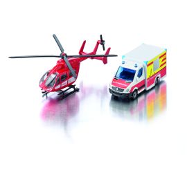 SIKU 1748 Mercedes-Benz Rettungswagen und Helikopter