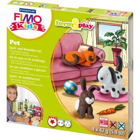 Modelliermasse FIMO® Kids Materialpackung Form   Play PetsSet Model clay FIMO® kids F P pets